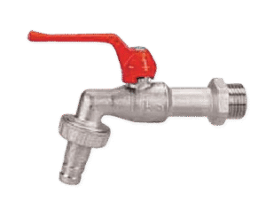 HERZ Water ball valve with connection for hose