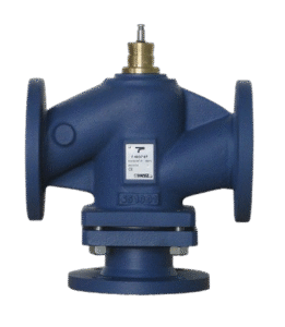 HERZ Three-Port Flanged Valve